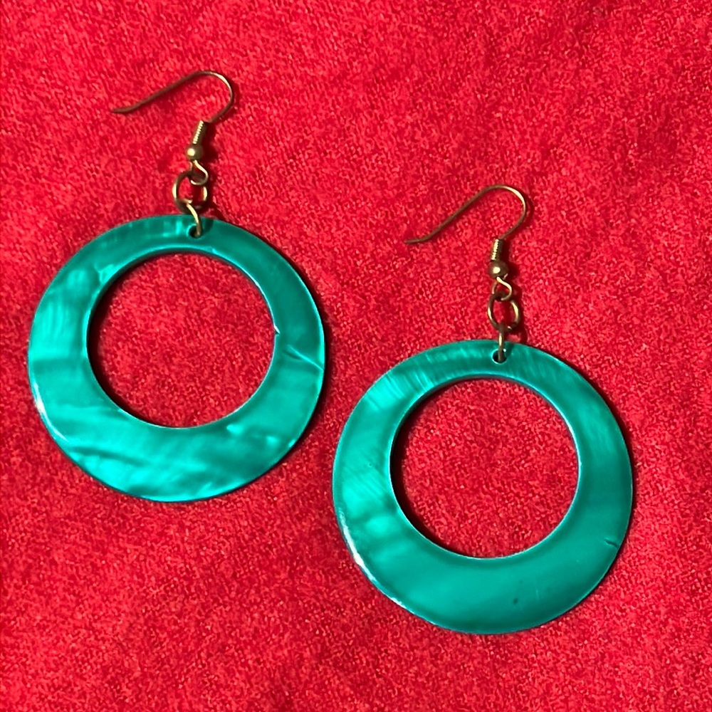 Jade/ Turquoise color earrings